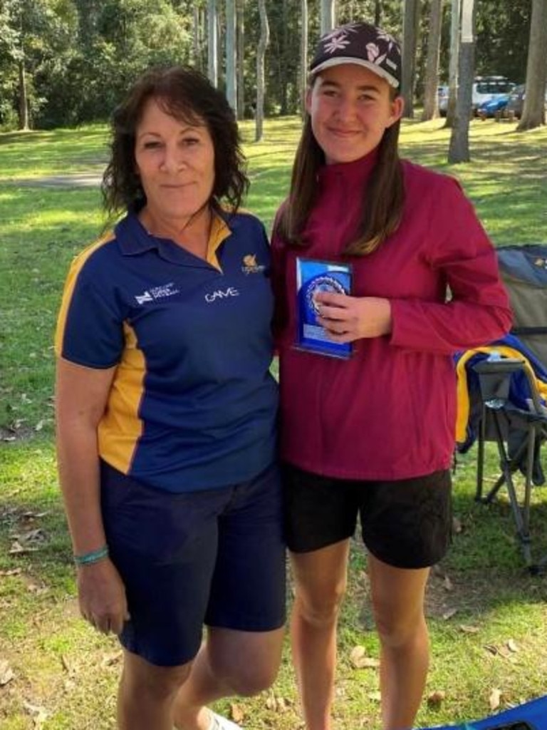 Gympie Netball president Colleen Miller and Chelsea Rendall.