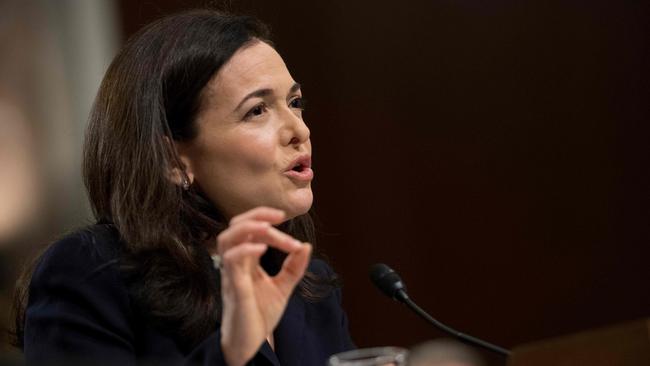 Chief Operating Officer Sheryl Sandberg, a former Clinton administration officials, has told some colleagues and associates that she disagrees with certain Facebook decisions about political content. Picture: AFP