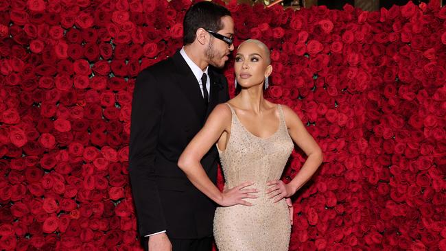 Kardashian, pictured with her boyfriend Pete Davidson. Picture: Cindy Ord/MG22/Getty Images for The Met Museum/Vogue