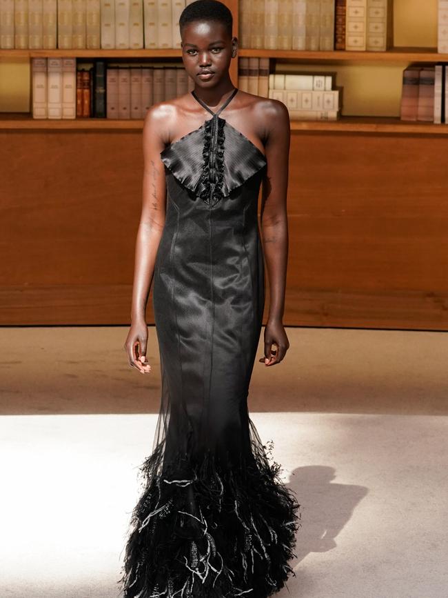 Adut Akech walks the runway at Paris Fashion Week 2019. Picture: Getty Images