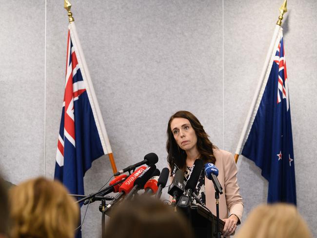 New Zealand Prime Minister Jacinda Ardern has cancelled remembrance events in Christchurch, one year since the mosque terror attacks. Picture: Getty