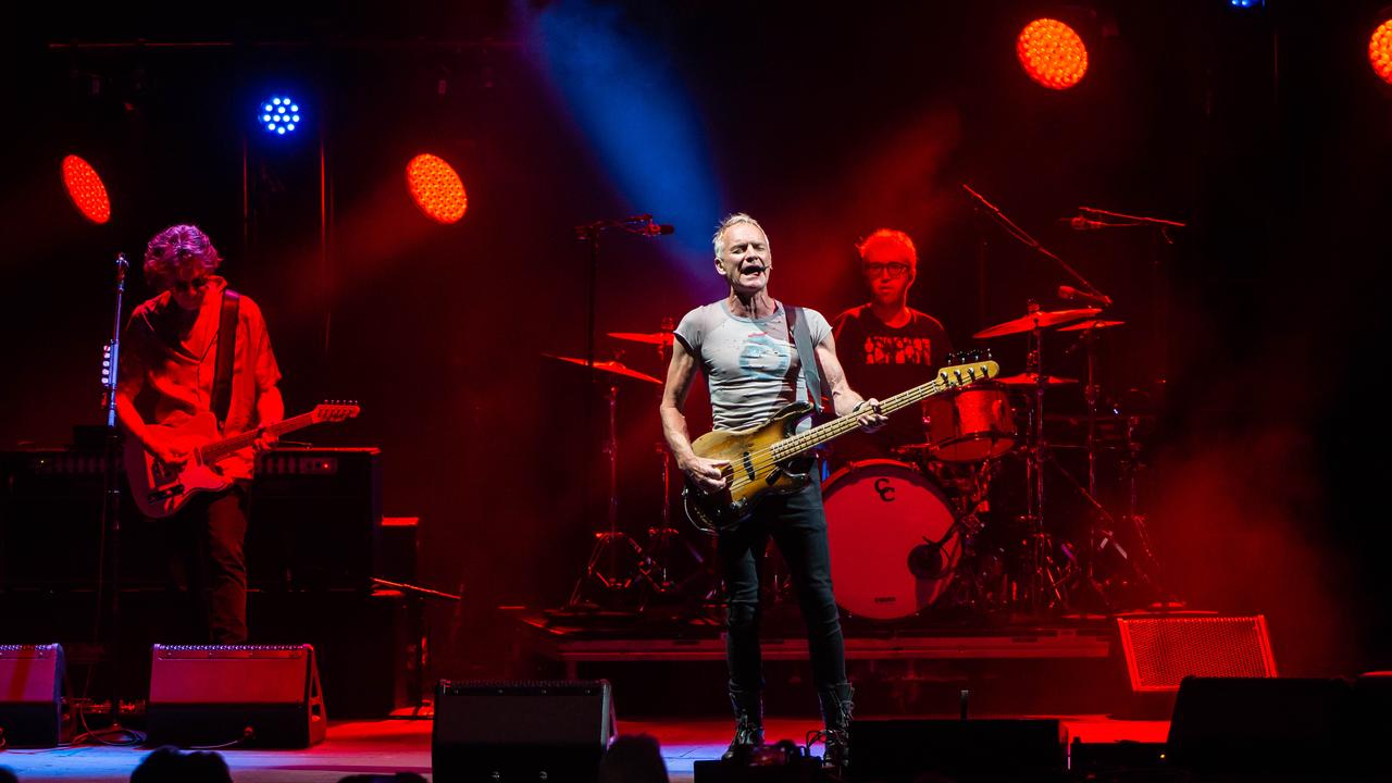 Sting rocking a muscle top at Sirromet. Picture: Sonia Bettinelli