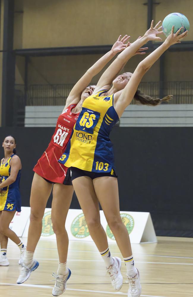 Bond University Bull Sharks netball. Credit: Pr Alan Patching. Pictured: Kaylin van Gruenen