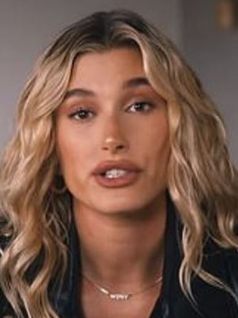 Hailey Bieber has said her husband was “so sick”. Picture: YouTube