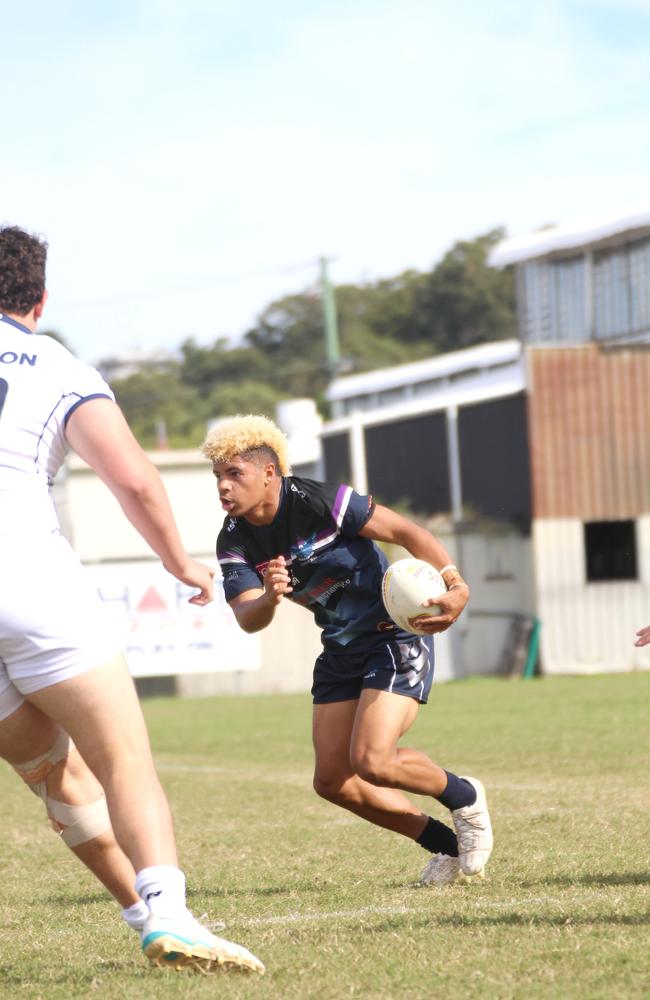 Ellyjah Birve playing earlier in the season for Caloundra SHS.