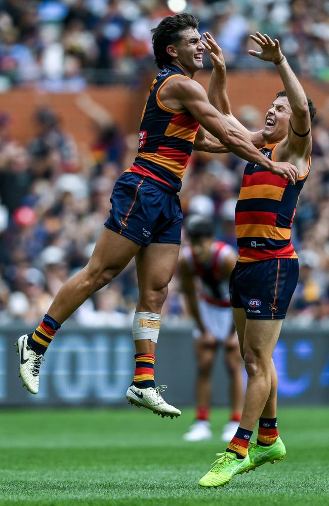 Josh Rachele played one of his best games for the Crows. Picture: Mark Brake/Getty Images.