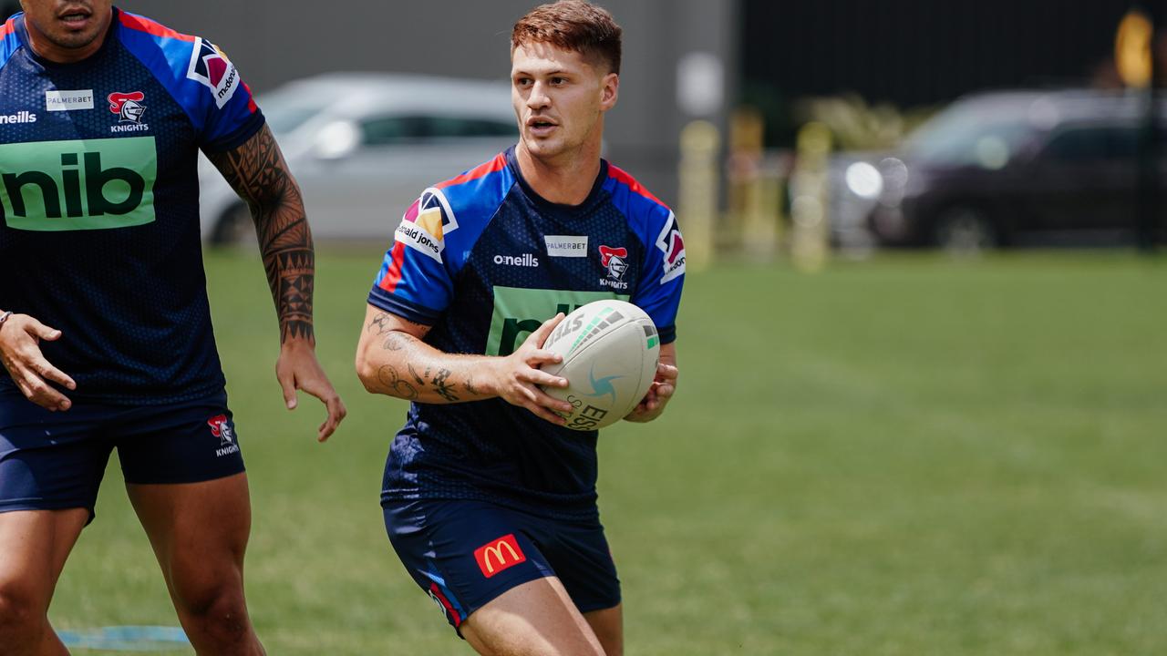 Newcastle star Kalyn Ponga at pre-season training. Picture: Knights Digital