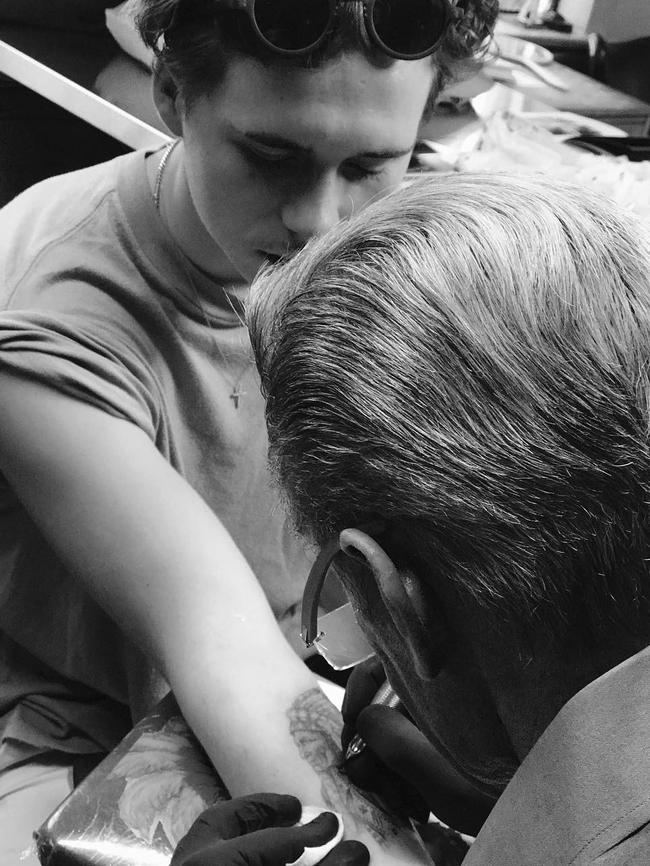 Following in father's footsteps... Picture: Brooklyn Beckham/Instagram