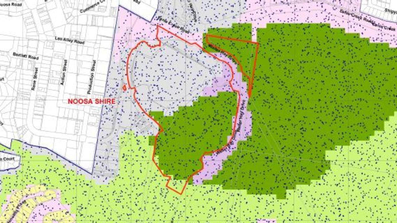 An overview of the koala habitat mapping on Mark Stockwell’s proposed development site.