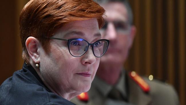 Foreign Minister Marise Payne has backed in Scott Morrison’s aim of establishing a net zero economy “as quickly as possible and preferably by 2050”. Picture: Getty