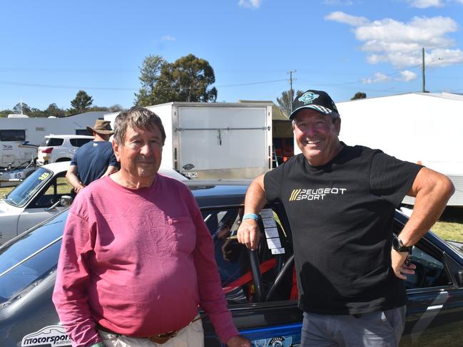 Richard and Neale from Brisbane at the Leyburn Sprints, August 17, 2024. (Photo: NRM)