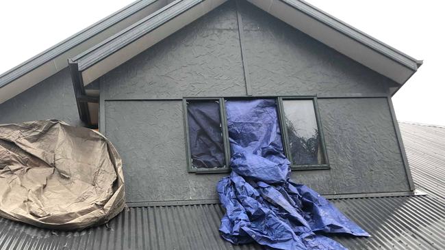 A house damaged by wild weather in Manningham. Picture: Supplied