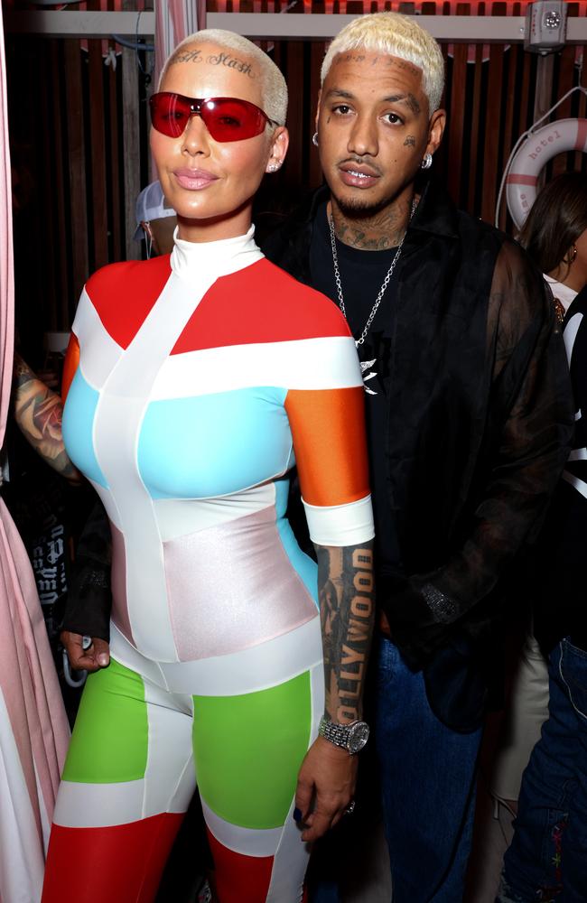 Amber Rose and Alexander Edwards in 2021. Picture: Alexander Tamargo/Getty