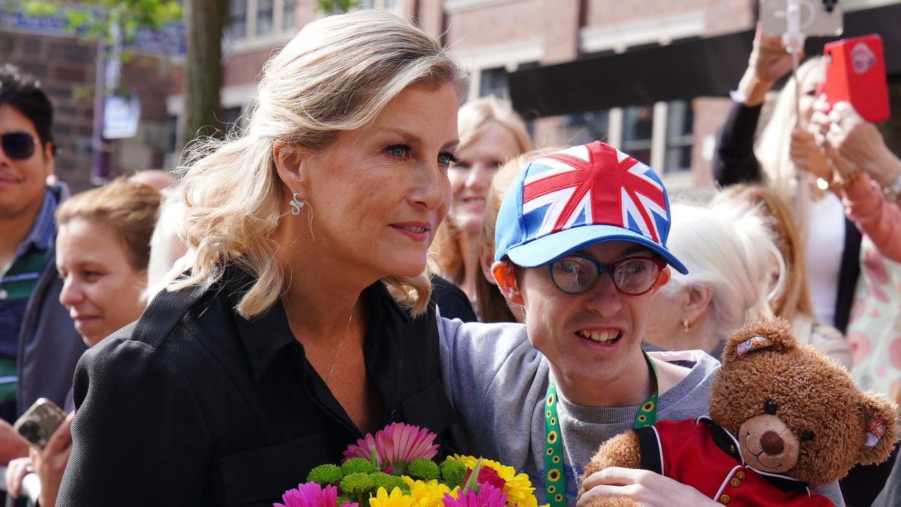 Sophie, Countess of Wessex greets members of the public in St Ann's Square following the death of Queen Elizabeth. Picture: Peter Byrne – WPA Pool/Getty