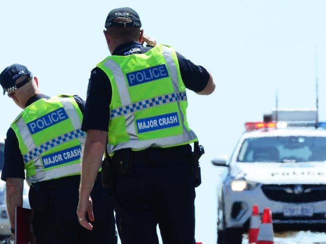 A car and cyclist have been involved in a serious crash at Brinkley Road in Murray Bridge on Friday 22nd October 2021 - Picture: Michael Marschall