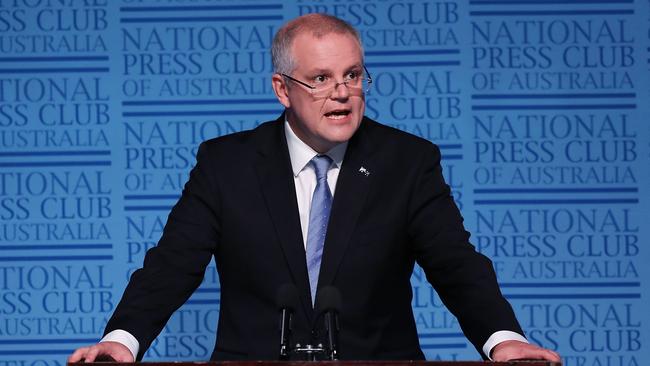 Treasurer Scott Morrison in Canberra yesterday. Picture: AAP