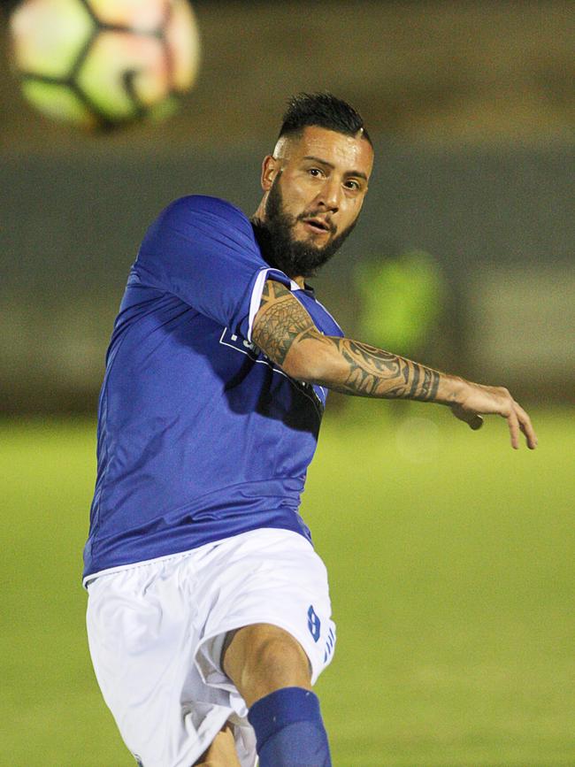 Emanuele Testardi scored a brace Adelaide Blue Eagles in the win against Comets. Picture: Joe Janko