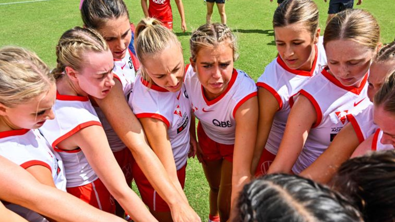 Young Sydney Swans hopefuls competing in the recent Summer Series,