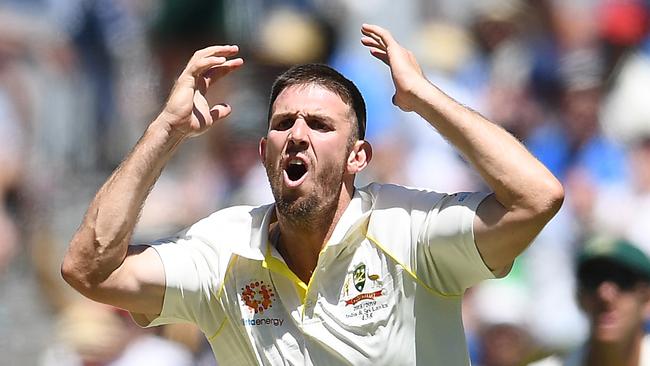 Mitch Marsh was booed as he came on to bowl early on Boxing Day. Picture: Getty