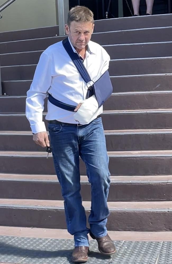 Keith Douglas Jacklin, 51, leaving Mackay courthouse on June 6, 2024 after his sentence for "significant" supplies of methylamphetamine. Photo: Zoe Devenport