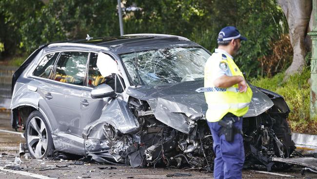 Another vehicle at the scene of the fatal car crash. Picture: Sam Ruttyn