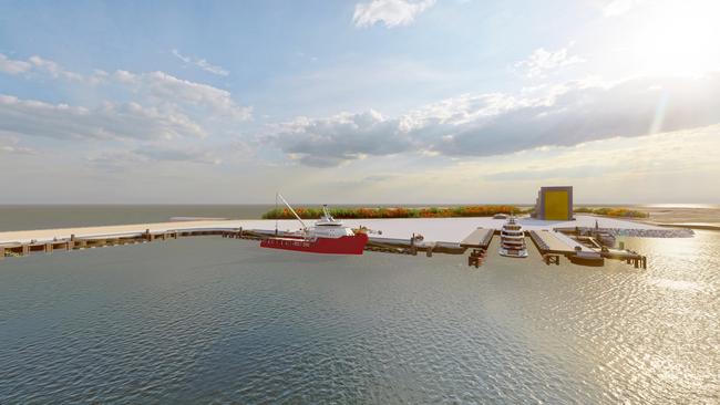 An artist’s impression of the Darwin Ship LIft, which is expected to support littoral operations into the future.