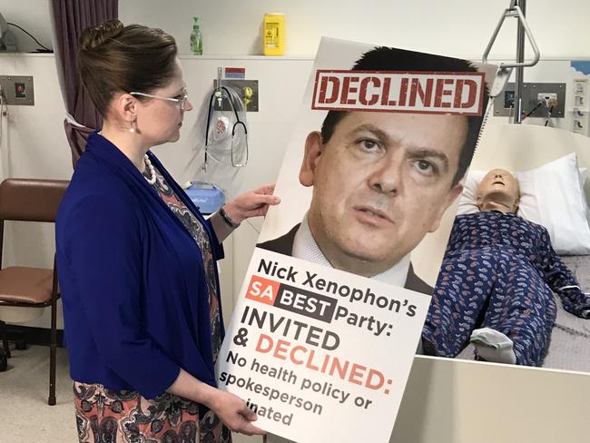 Elizabeth Dabars expresses the nursing union’s view on Nick Xenophon’s policy credentials.