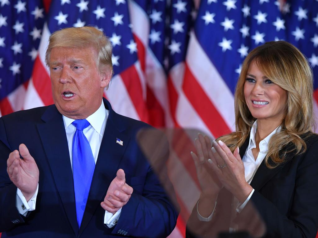 US President Donald Trump with First Lady Melania Trump. Picture: Mandel Ngan/AFP