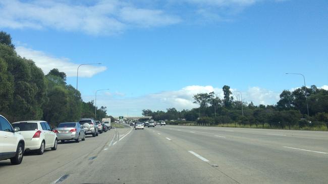 Ramping at Exit 41, northbound at Yatala.