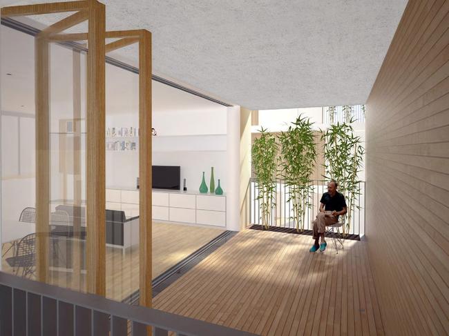 Artist impressions of an apartment, boasting excellent light and natural ventilation.