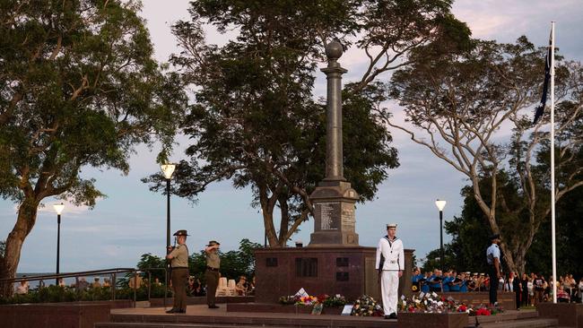 109 years after the Gallipoli landings, Territorians gather in Darwin City to reflect on Anzac Day. Picture: Pema Tamang Pakhrin