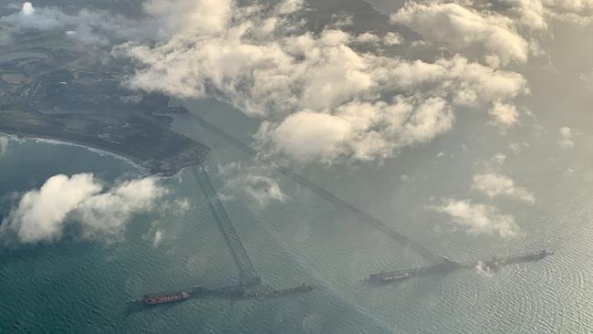 Hay Point and Dalrymple Bay coal terminals. Picture: Rae Wilson