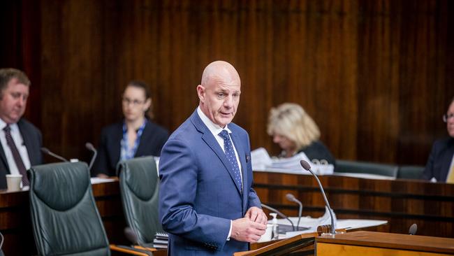 Premier Peter Gutwein. Parliament question time in the House of Assembly. Picture: RICHARD JUPE