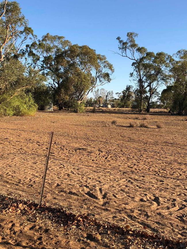 The drought has turned once lush paddocks to dirt. Picture: Jillian Butler