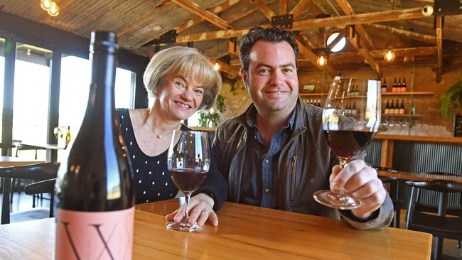 Varney Wines winemaker Alan Varney and his wife Kathrin at their winery, cellar door and restaurant Victor's Place. Picture: Tom Huntley