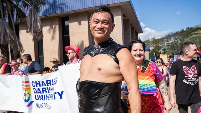 Shalom Kaa at the 2023 Top End Pride March in Darwin City on Saturday, June 24. Picture: Pema Tamang Pakhrin