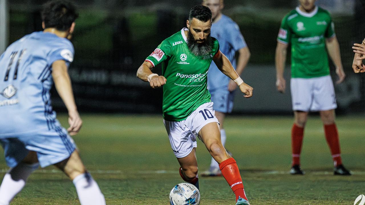 Marconi Stallions captain Marko Jesic featured in his side’s 2-19 Round of 32 match. Picture: Brett Nielsen