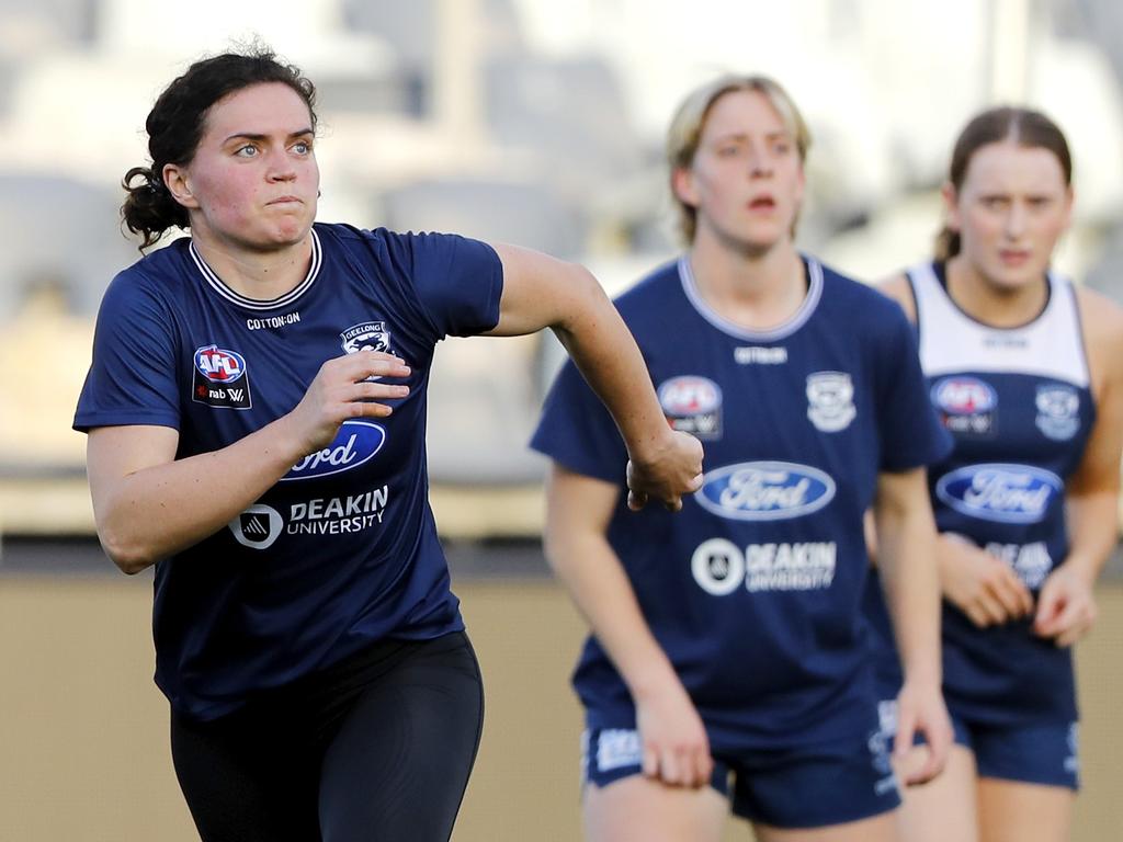 The Cats’ AFLW team is preparing for the 2022 season, which begins in January. Picture: Dylan Burns/AFL Photos via Getty Images