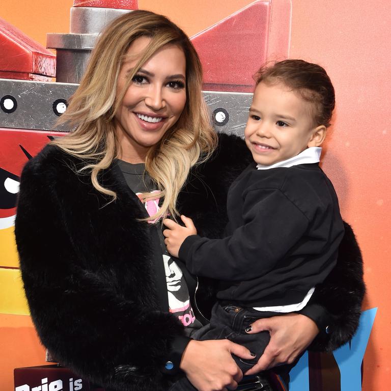 Naya’s young son Josey was found on a boat in Lake Piru. Picture: Chris Delmas/AFP