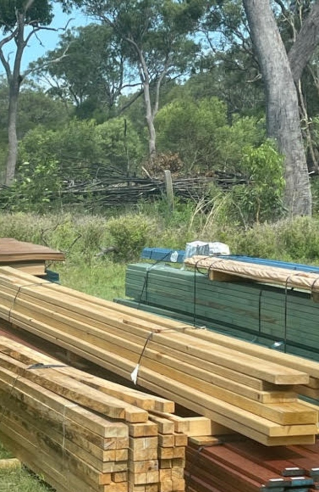 Timber frames abandoned on Nikki and Dan Jacobson’s Hervey Bay property