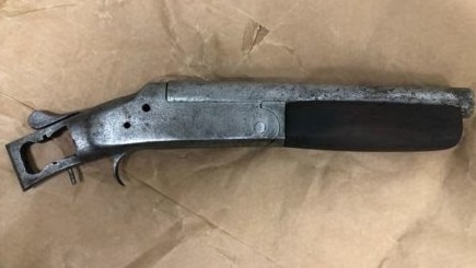 A vintage gun found at the Kingston property.