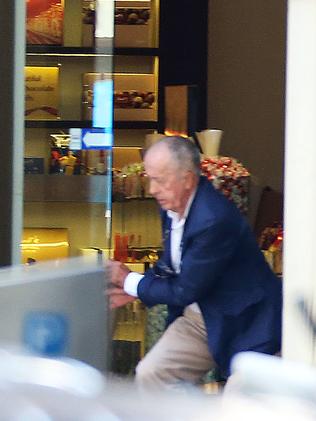 John O'Brien bolting from the Lindt Cafe during the siege on December 15, 2014. Picture: Craig Greenhill