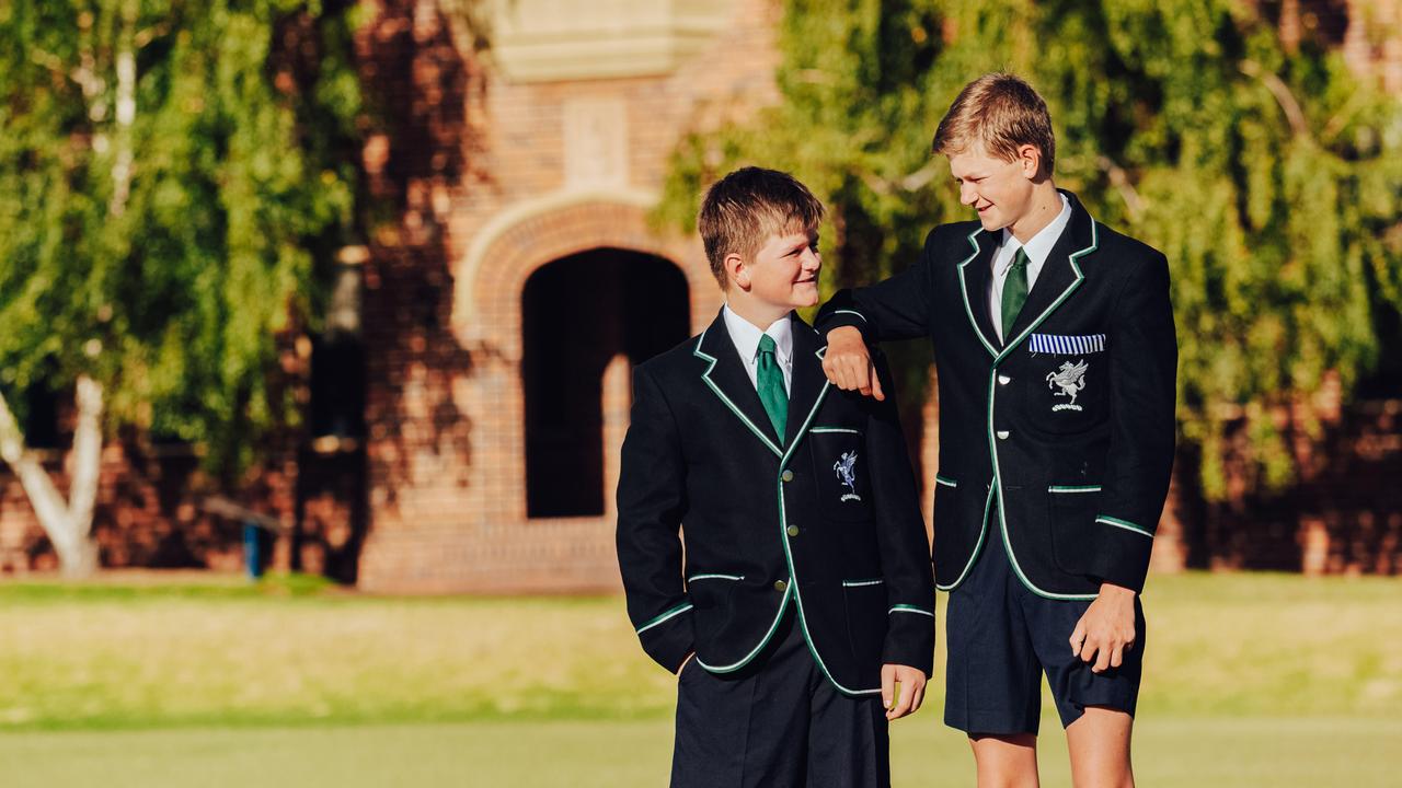 Brothers Henry and Angus Knox, from the NSW Riverina, board at The Geelong College. Picture: Chloe Smith