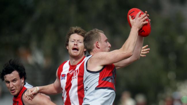 Southern Football League Division 2 Grand Final between Mordialloc and Skye at Cheltenham. Aaron Pacey for Skye Picture: Richard Serong