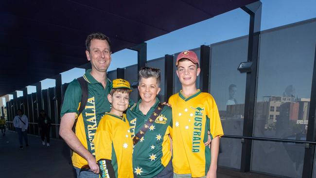 Fans ahead of the World Cup Matilda's v Sweden match at Suncorp Stadium. Photo - Stephen Archer