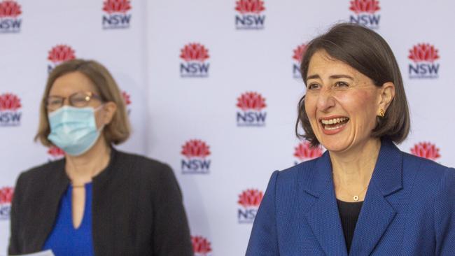 NSW Premier Gladys Berejiklian and NSW Chief Health Officer Dr Kerry Chant. Picture: NCA NewsWire / Jenny Evans