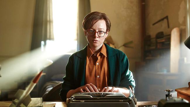 Sarah Snook in the gender fluid, sci fi movie Predestination.