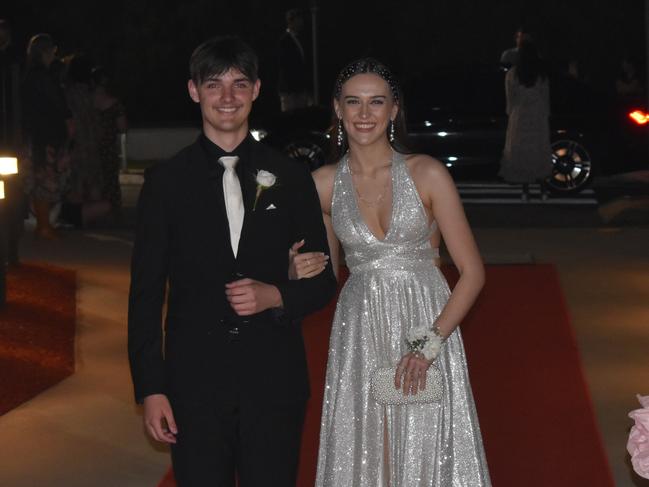 Amelia L'Barrow and Jacob Darker at Assumption College Warwick formal