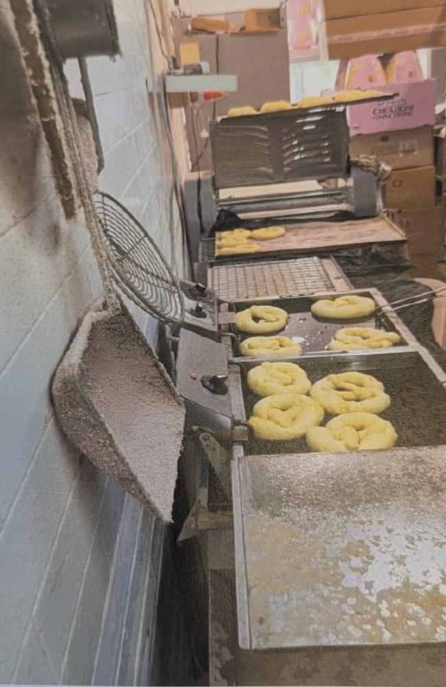 Pictures captured by City of Gold Coast Environmental Health Officers of dirty conditions inside former Mermaid Beach bakery Pane Organico. Picture: Supplied