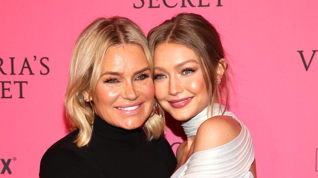 Yolanda Hadid and daughter Gigi. Picture: Astrid Stawiarz/Getty